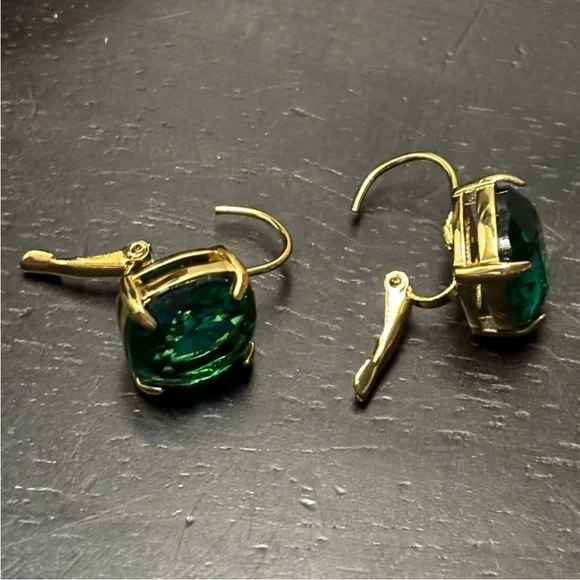 Kate Spade New York ♠️ emerald green jewelled drop earrings - Picture 7 of 10